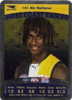 2010 Team Zone AFL Team - Silver #147 Nick Naitanui Front
